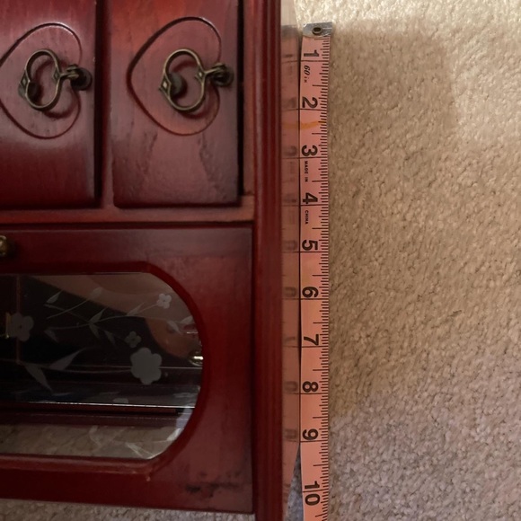 SOLD❤️❤️ Vintage Cherry Wood Jewelry Box - Picture 5 of 6